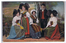 FOLKLORE - ELSASS - LOTHRINGEN TRACHTEN ( 5 Personnages ) - Verlag : Emil Hartmann - Personnages