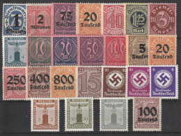 Deut. Reich: Dienstmarken Posten Mit Versch. Werten.  **/MNH - Mezclas (max 999 Sellos)