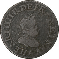 France, Henri IV, Double Tournois, 1606, Paris, Cuivre, TB, Gadoury:538 - 1589-1610 Henry IV The Great