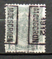 1858 Voorafstempeling Op Nr 81 - MOESCROEN 1912 MOUSCRON - Positie B - Roller Precancels 1910-19