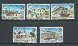 Bermuda 1977 UPU Membership Set Of 5 MNH , The 5c Lowest Value With Gum Stain - Bermudas