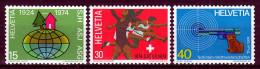 Switzerland / Helvetia / Schweiz / Suisse 1974 ⁕ Annual Events / Jahresereignisse Mi.1039-1041 ⁕ 3v MNH - Nuevos