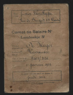 Gent Loonboekje Firma Justin Van Hyfte Rue De Bruges De Meyer 1932 Gand Htje - Ambachten