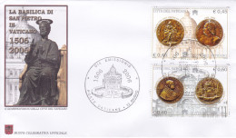 Vatikan, 2006, Erinnerungsumschlag "500 Jahre Basilika San Pietro 1506-2006" - Storia Postale