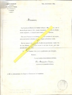 IMPRIMERIE Administrative D'Ad. MOESSARD Et JOUSSET - PARIS - 1854 - 2 Feuilles Avec TIMBRE IMPERIAL Seine 2 C - Printing & Stationeries