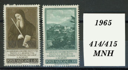 Città Del Vaticano: Polyptych Of St. Peter (St Benedict) By Le Perugin, 1965 - Unused Stamps