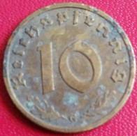 10 Pfennige Allemagne 1937 G (Karlsruhe) - 10 Reichspfennig