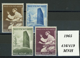 Città Del Vaticano: Visit Pope To The U.N.O., 1965 - Unused Stamps