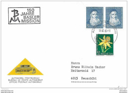 128 - 12 - Enveloppe Avec Oblit Spéciale "50 Jahre Basler Mission 1965" - Marcophilie
