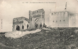 MAROC - Fez - Vue Sur Les Tombeaux Des Mérinides Et Fort Chardonneau - Animé - Carte Postale Ancienne - Fez (Fès)