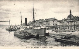 FRANCE - Rouen - Quai De La Bourse - Bateaux - Carte Postale Ancienne - Rouen