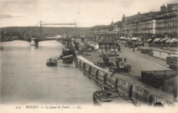 FRANCE - Rouen - Le Quai De Paris - Carte Postale Ancienne - Rouen