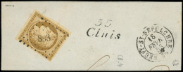 EMISSION DE 1849 - 1    10c. Bistre-jaune, Obl. PC 893 S. Fragt, Cursive 35/CLUIS, Càd T15 NEUVY-ST-SEPULCHRE 18/2/53, T - 1849-1850 Cérès