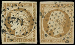 EMISSION DE 1849 - 1    10c. Bistre-jaune, Obl. PC 1426 Et N°9 10c. Bistre-jaune Obl. ETOILE, TB - 1849-1850 Ceres