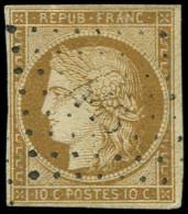 EMISSION DE 1849 - 1a   10c. Bistre-brun, Oblitéré PC, TB - 1849-1850 Cérès