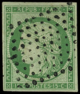 EMISSION DE 1849 - 2    15c. Vert, Obl. Los. De 81 Points D'annulation, TB - 1849-1850 Cérès