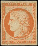 * EMISSION DE 1849 - 5A   40c. Orange Avec Sa Gomme Caractéristique, TB, Certif. Calves - 1849-1850 Ceres