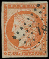 EMISSION DE 1849 - 5    40c. Orange, Obl. PC, Très Jolie Frappe, TB - 1849-1850 Ceres