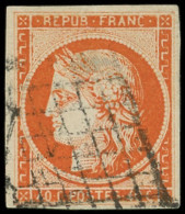 EMISSION DE 1849 - 5a   40c. Orange Vif, Obl. GRILLE, TB. C - 1849-1850 Cérès
