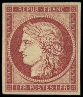 * EMISSION DE 1849 - 6b    1f. Carmin Foncé, Très Légère Craquelure De Gomme D'origine, Mais Très Frais Et TTB, Certif.  - 1849-1850 Cérès