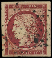 EMISSION DE 1849 - 6b    1f. Carmin Foncé, Très Belles Marges, Obl. ETOILE, TTB - 1849-1850 Cérès