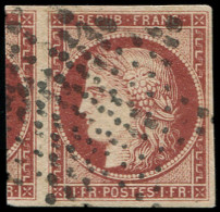 EMISSION DE 1849 - 6b    1f. Carmin Foncé, Obl. ETOILE, Grand Voisin à G., TTB - 1849-1850 Ceres