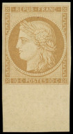 ** EMISSION DE 1849 - R1f  10c. Bistre Clair, REIMPRESSION, Bdf, Superbe - 1849-1850 Cérès