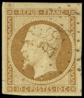 PRESIDENCE - 9    10c. Bistre-jaune, Grandes Marges, Obl. PC 3507, Frappe Légère, Superbe - 1852 Luigi-Napoleone