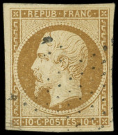 PRESIDENCE - 9    10c. Bistre-jaune, Obl. ETOILE, Frappe Légère, TB/TTB. C - 1852 Louis-Napoleon
