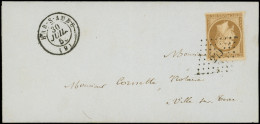 Let PRESIDENCE - 9a   10c. Bistre-brun, Obl. PC 249 S. LSC, Càd T15 BAR-S-AUBE 30/7/53, Pour VILLE-SUR-TERRE, TTB - 1849-1876: Klassik