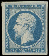 * PRESIDENCE - 10   25c. Bleu, 1 Grain Dans Le Papier, Néanmoins Frais Et TB - 1852 Luis-Napoléon