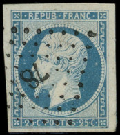 PRESIDENCE - 10   25c. Bleu, Très Grandes Marges, Obl. PC 78 D'ANGERS, Superbe - 1852 Luigi-Napoleone