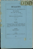 Let EMPIRE NON DENTELE - 11    1c. Olive, BANDE De 3, Un Ex. Touché, Obl. Càd T15 ANGERS 7/6/62 S. Bulletin Historique E - 1849-1876: Klassieke Periode