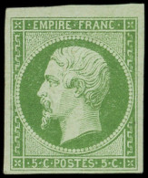 * EMPIRE NON DENTELE - 12    5c. Vert, Très Belles Marges, TB - 1853-1860 Napoleone III