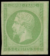 * EMPIRE NON DENTELE - 12a   5c. Vert-jaune, Belles Marges, Voisin De Droite, TB. C - 1853-1860 Napoléon III