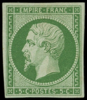 * EMPIRE NON DENTELE - 12b   5c. Vert Foncé, Jolie Nuance, Très Frais, TB. C - 1853-1860 Napoléon III.