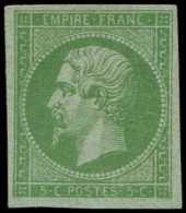 (*) EMPIRE NON DENTELE - 12a   5c. Vert-jaune, Frais Et TB - 1853-1860 Napoleon III
