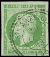 EMPIRE NON DENTELE - 12    5c. Vert, Obl. Càd T22 Ste BAZEILLE, TTB - 1853-1860 Napoléon III