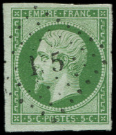 EMPIRE NON DENTELE - 12b   5c. Vert Foncé, Obl. PC, TTB - 1853-1860 Napoléon III