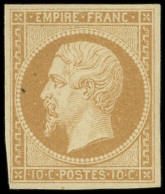 * EMPIRE NON DENTELE - 13B  10c. Brun Clair, T II, Frais Et TB - 1853-1860 Napoleone III