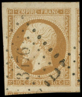 EMPIRE NON DENTELE - 13A  10c. Bistre, T I, 5 Voisins, Obl. PC 3476, Superbe - 1853-1860 Napoléon III.