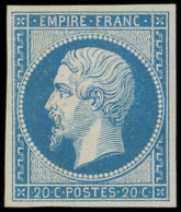 * EMPIRE NON DENTELE - 14A  20c. Bleu, T I, Frais Et TB. C - 1853-1860 Napoléon III.