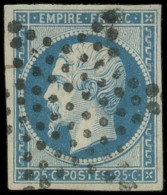 EMPIRE NON DENTELE - 15   25c. Bleu, Obl. ETOILE, TTB - 1853-1860 Napoleon III