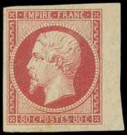 * EMPIRE NON DENTELE - 17B  80c. Rose, Bdf, TB. C - 1853-1860 Napoléon III