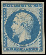 * EMPIRE NON DENTELE - R15c 25c. Bleu, REIMPRESSION, TB - 1853-1860 Napoléon III