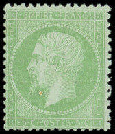 ** EMPIRE DENTELE - 20e   5c. Vert Clair, Bien Centré, TB - 1862 Napoléon III.