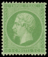 * EMPIRE DENTELE - 20    5c. Vert, Bien Centré, TB - 1862 Napoléon III.