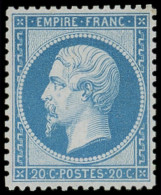 * EMPIRE DENTELE - 22   20c. Bleu, Bon Centrage, Frais Et TTB. Br - 1862 Napoléon III
