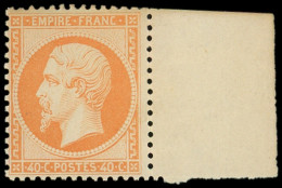 * EMPIRE DENTELE - 23   40c. Orange, Inf. Ch., Bdf, Frais Et TB - 1862 Napoléon III