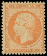 * EMPIRE DENTELE - 23   40c. Orange, Assez Forte Ch., Néanmoins Frais Et TB - 1862 Napoléon III.
